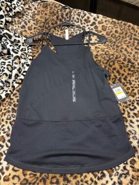 Under Armour Black Mesh-Panel Women's Athletic Tank